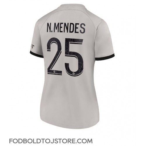 Paris Saint-Germain Nuno Mendes #25 Udebanetrøje Dame 2022-23 Kortærmet
